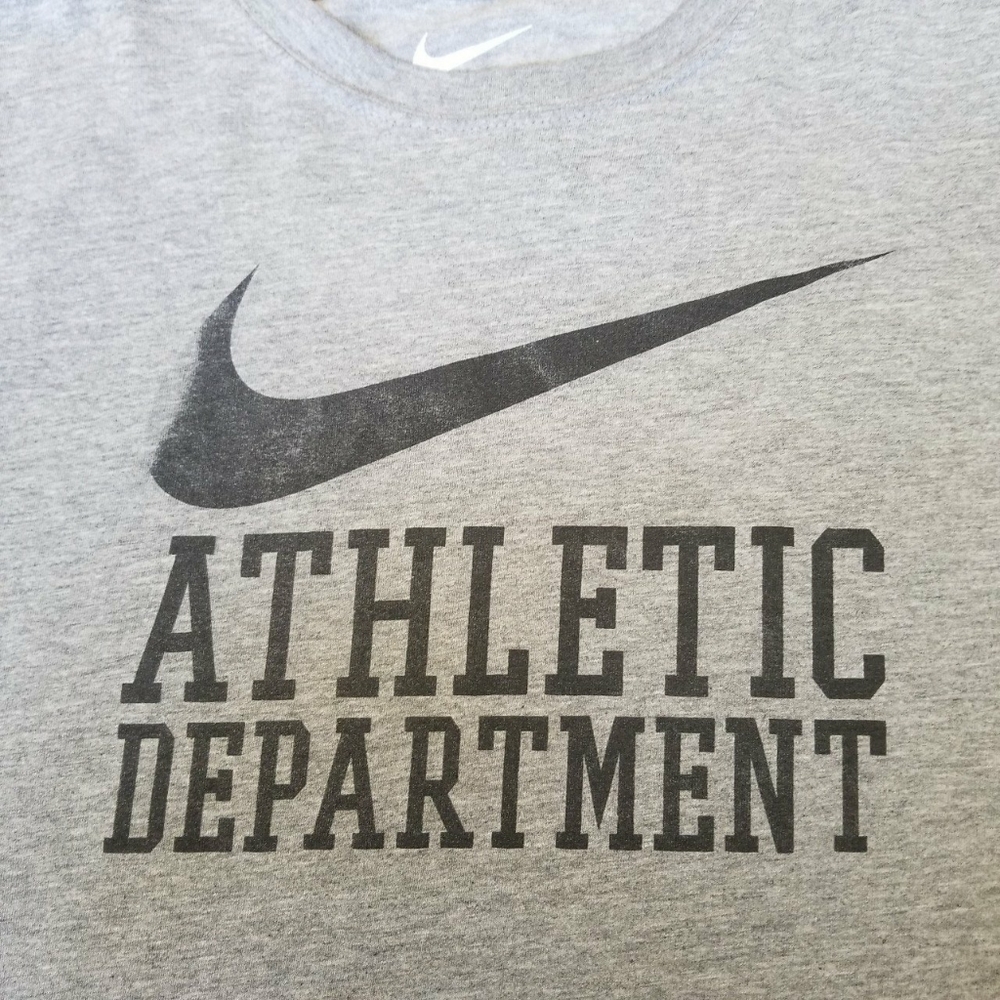 Nike regular fit heather gray tee with Athletic De